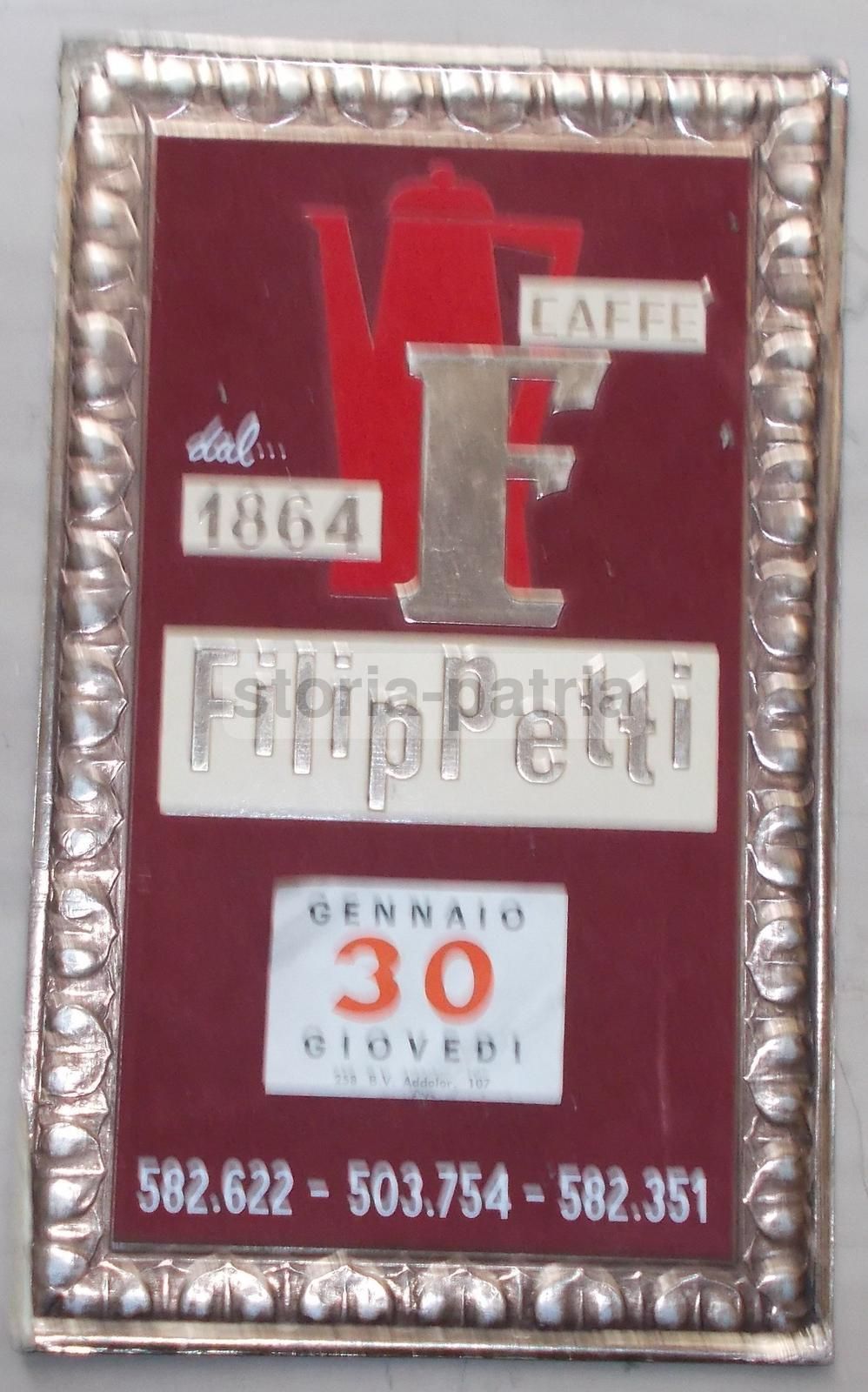 Cartellone Pubblicitario Caffè Filippetti, Anni '50