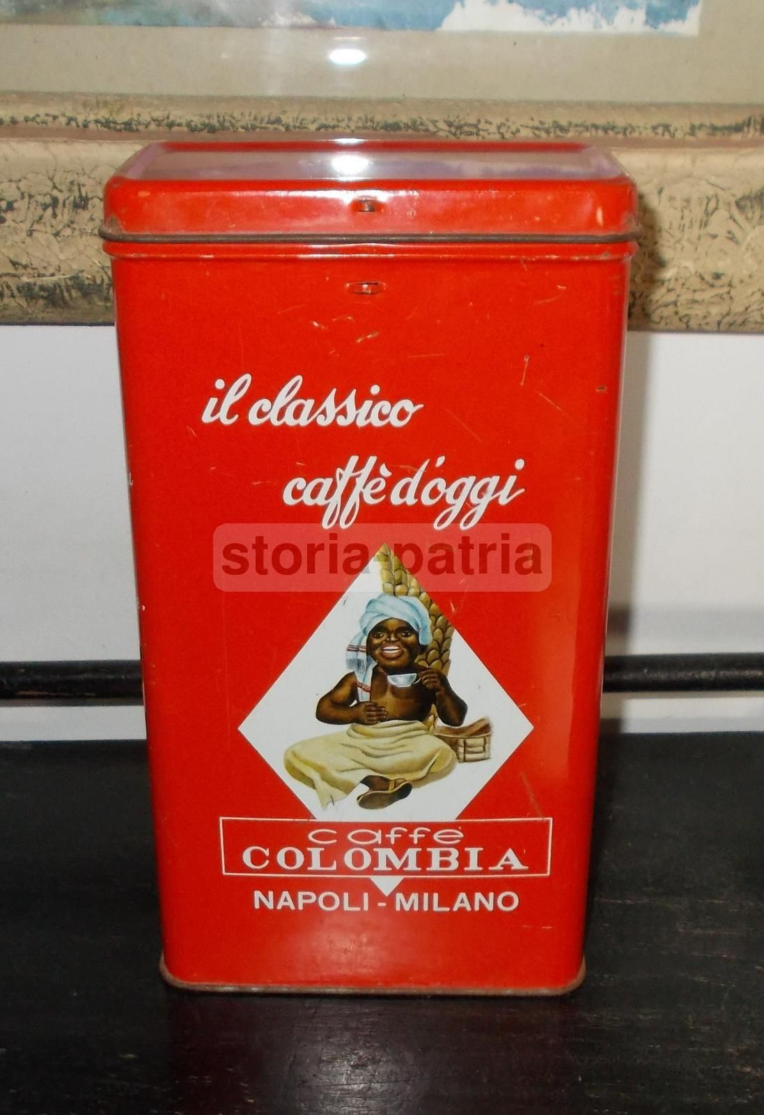 Scatola In Latta Caffè Colombia Napoli Milano, Anni '60