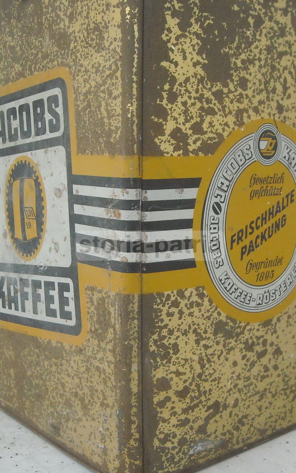 Scatola Latta Pubblicitaria Caffè Jacobs Bremen Anni '30 '50