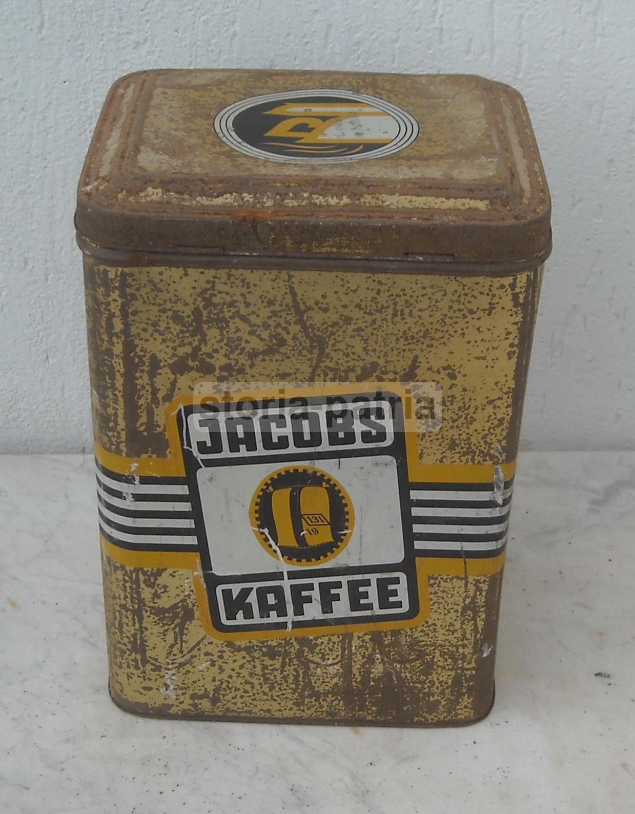 Scatola Latta Pubblicitaria Caffè Jacobs Bremen Anni '30 '50