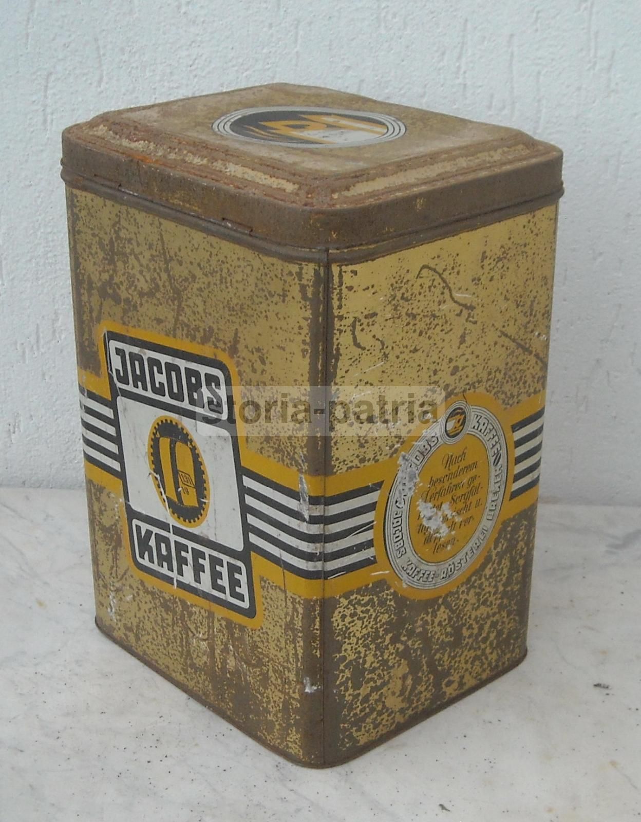 Scatola Latta Pubblicitaria Caffè Jacobs Bremen Anni '30 '50