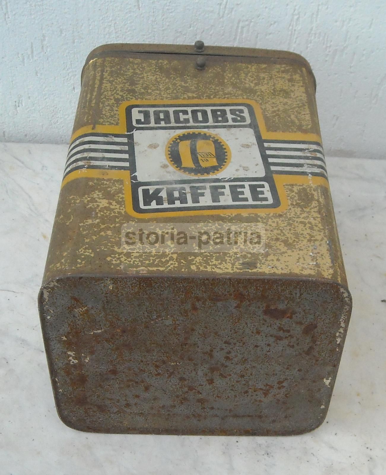 Scatola Latta Pubblicitaria Caffè Jacobs Bremen Anni '30 '50