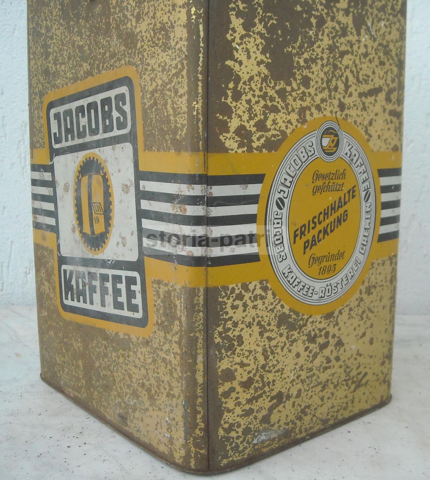 Scatola Latta Pubblicitaria Caffè Jacobs Bremen Anni '30 '50