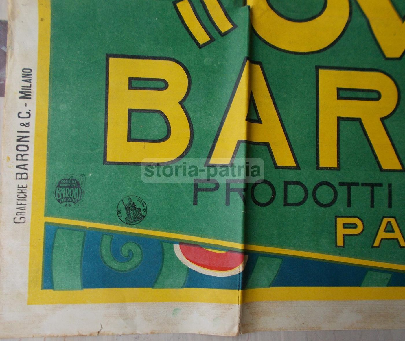 Manifesto Pubblicitario Liquore Ovos Scandellari Liberty Padova