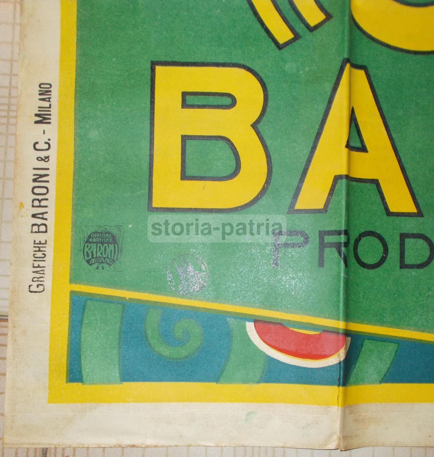 Manifesto Pubblicitario Liquore Ovos Scandellari Liberty Padova