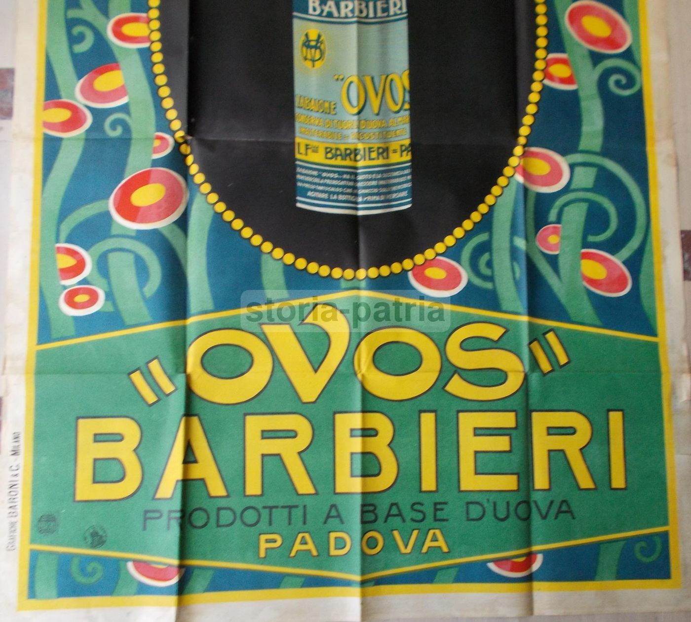 Manifesto Pubblicitario Liquore Ovos Scandellari Liberty Padova