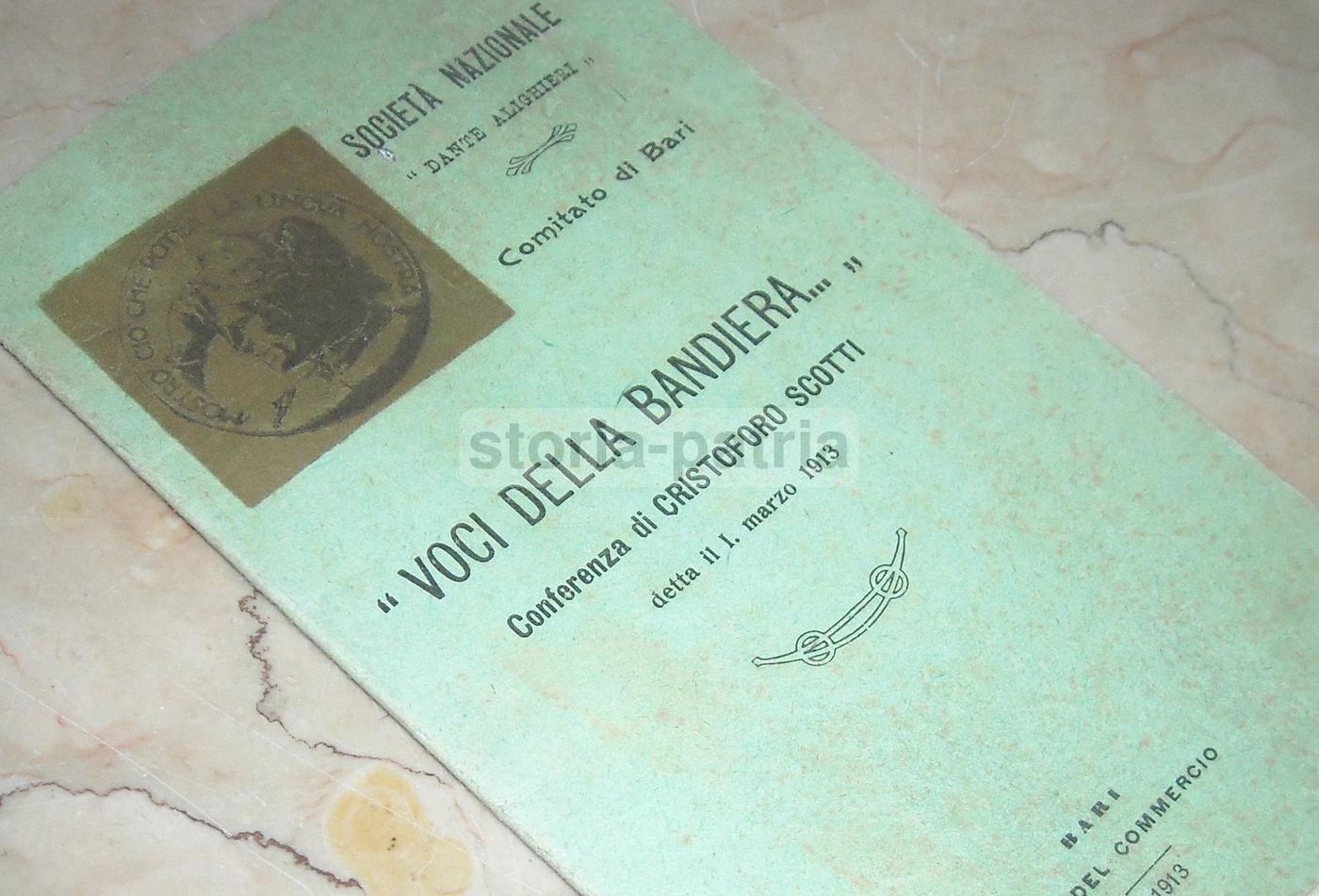 Voci Della Bandiera, Cristoforo Scotti, 1913, Società Dante Alighieri, Bari