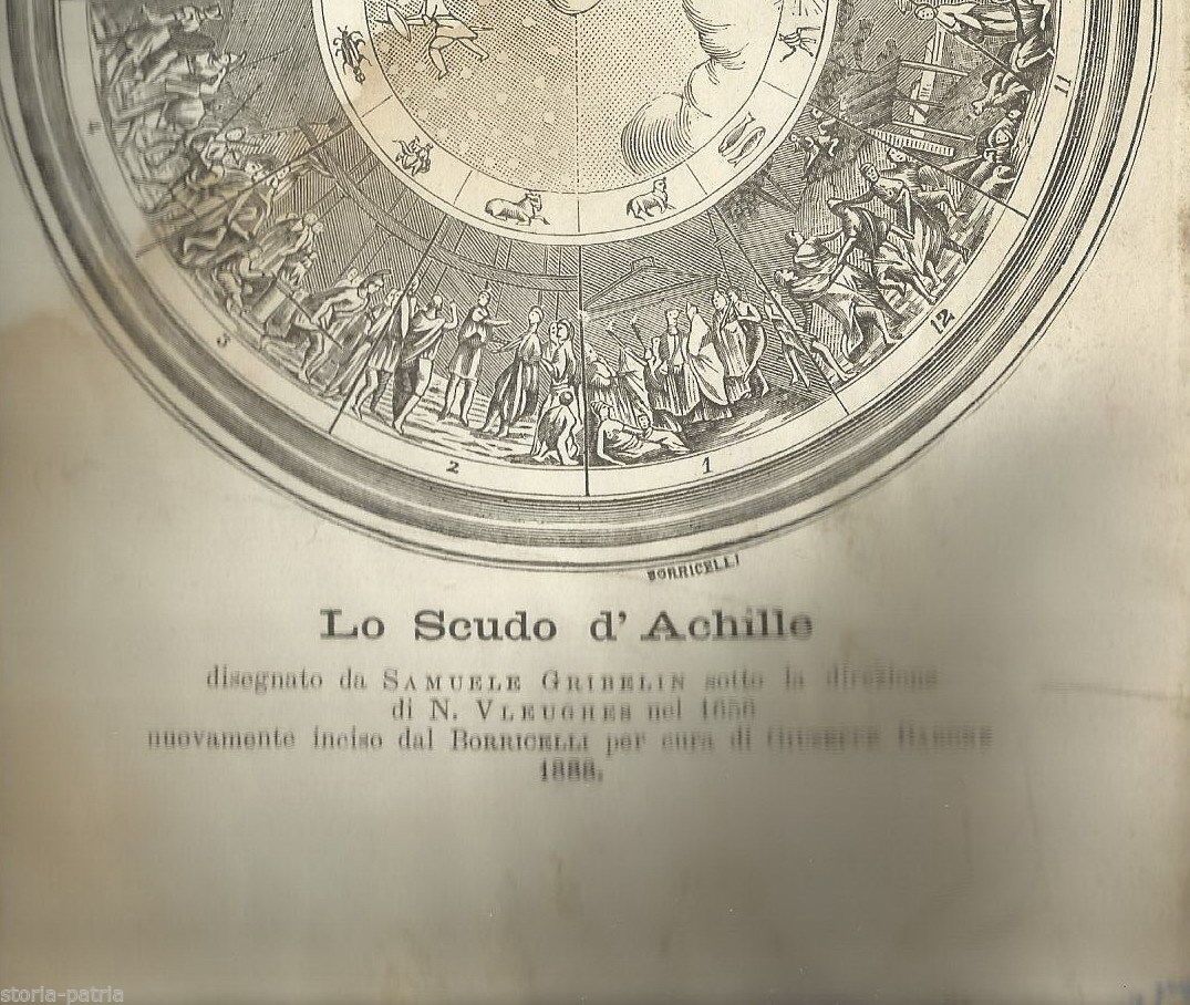 Giuseppe Barone: La Geografia Poetica Nell'Età Omerica (1888)   Scudo Di Achille