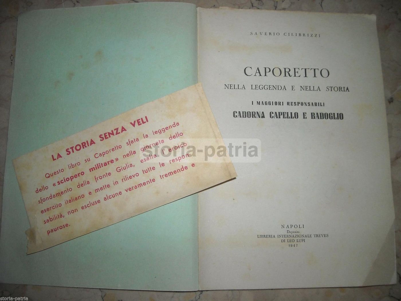 Caporetto Nella Leggenda E Nella Storia Di Saverio Cilibrizzi (1947)