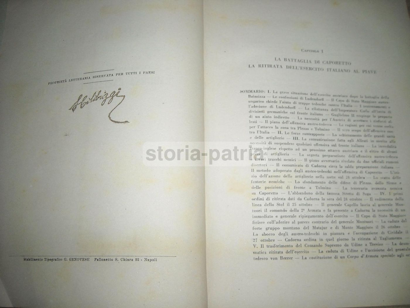 Caporetto Nella Leggenda E Nella Storia Di Saverio Cilibrizzi (1947)