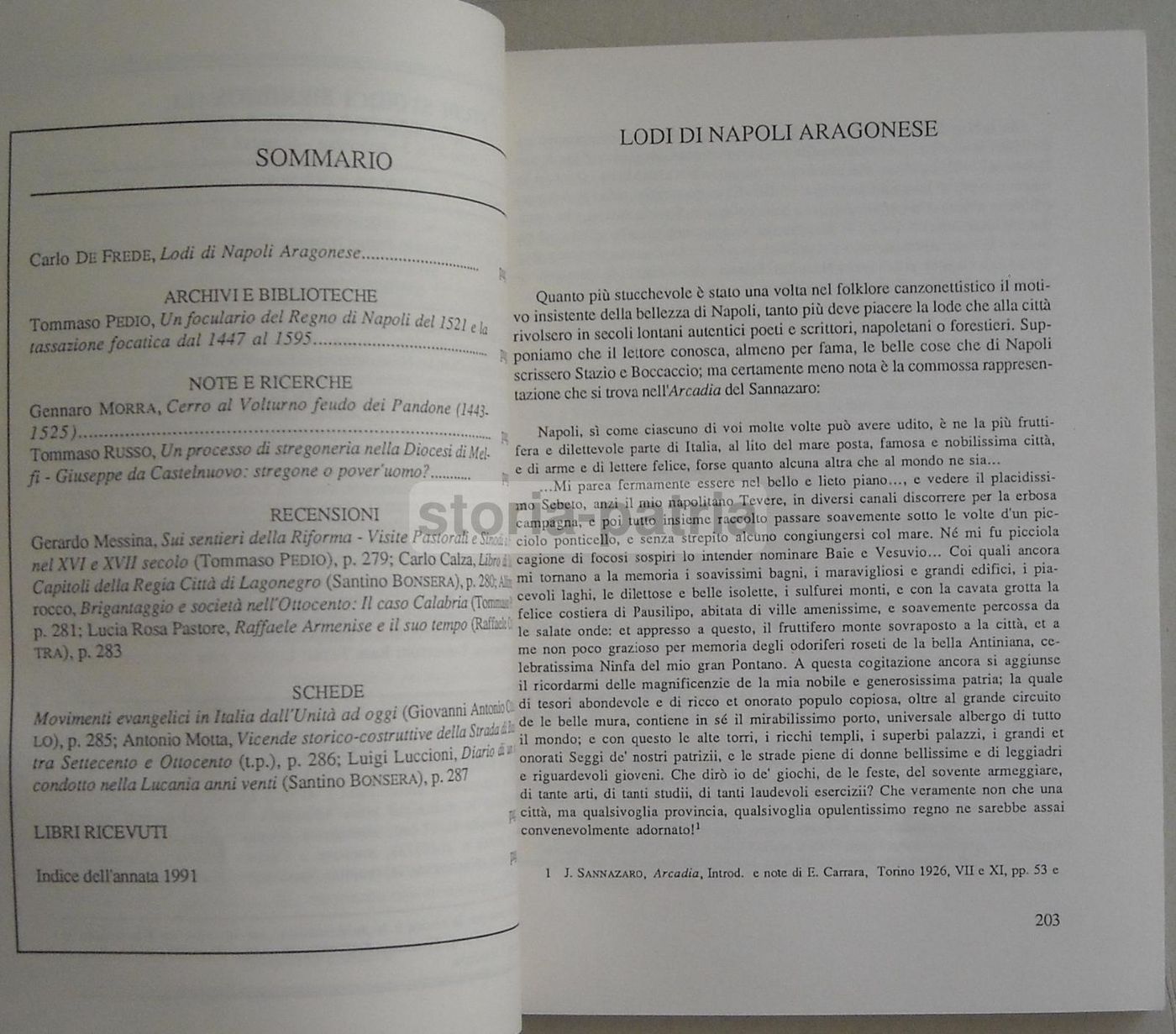Studi Storici Meridionali 1991: Basilicata, Molise, Calabria, Napoli