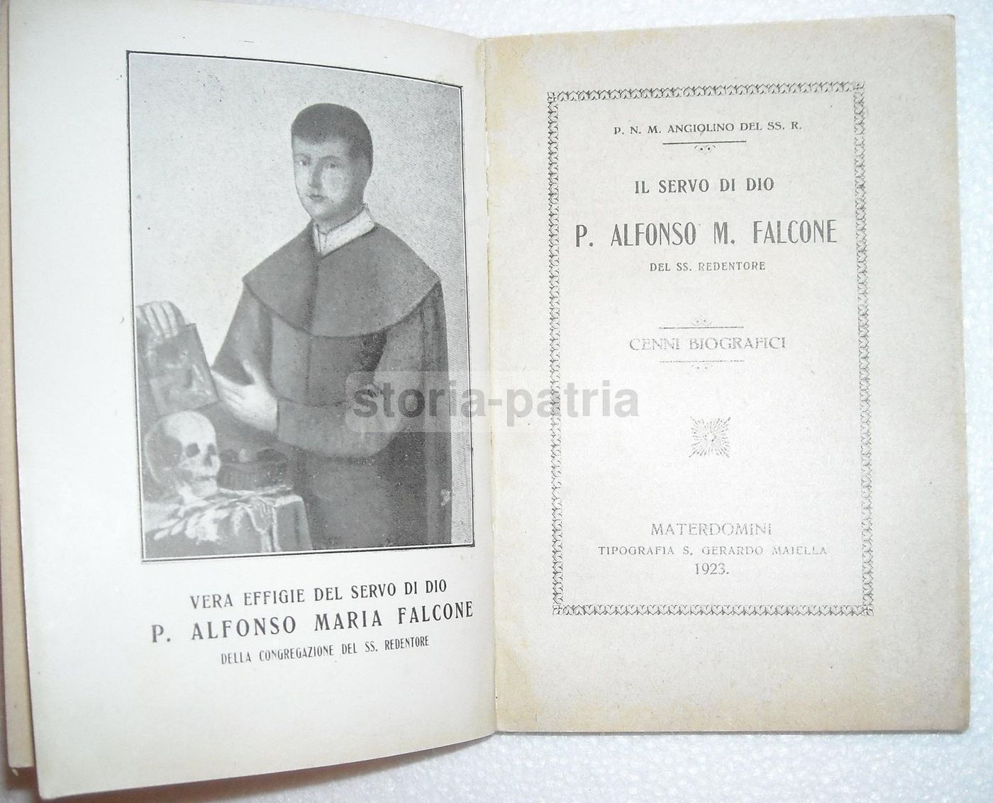 Il Servo Di Dio P. Alfonso M. Falcone: Cenni Biografici (1923)