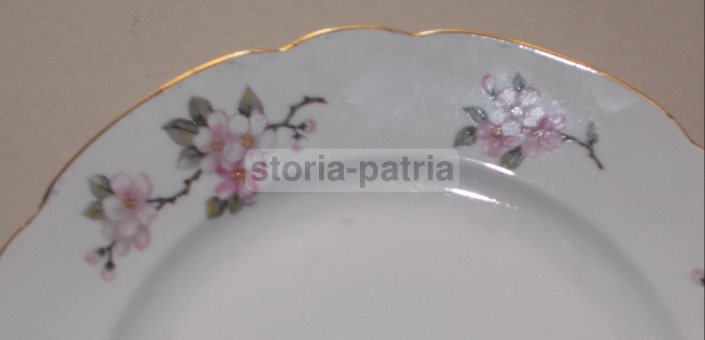 Piatto In Porcellana Seltmann Bavaria Con Decoro Floreale, Anni '30 '50