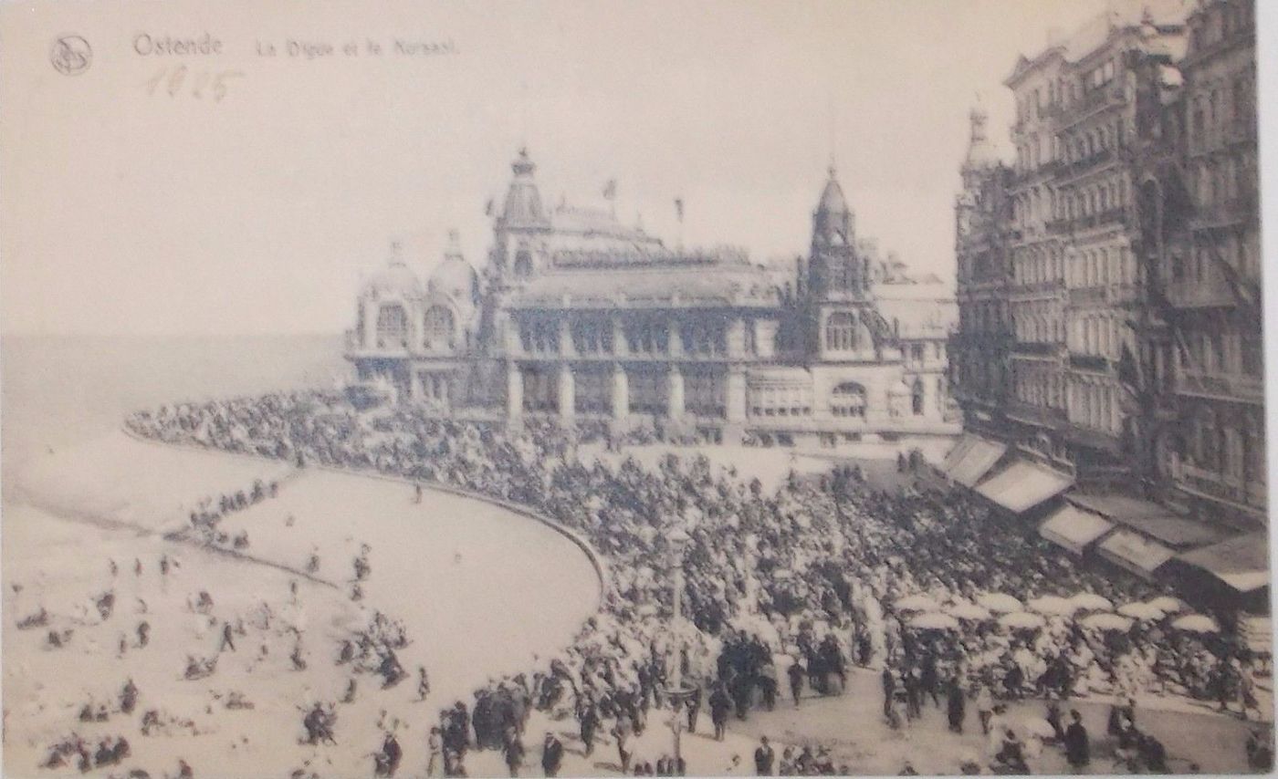 Cartolina Antica Di Ostenda, Belgio: Kursaal E Diga, Anni '20