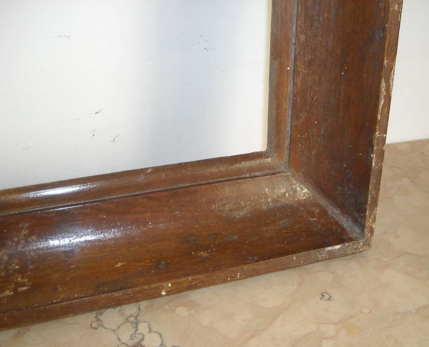 Cornice Antica In Legno Massello 68x79 Cm Epoca '800 Italiana