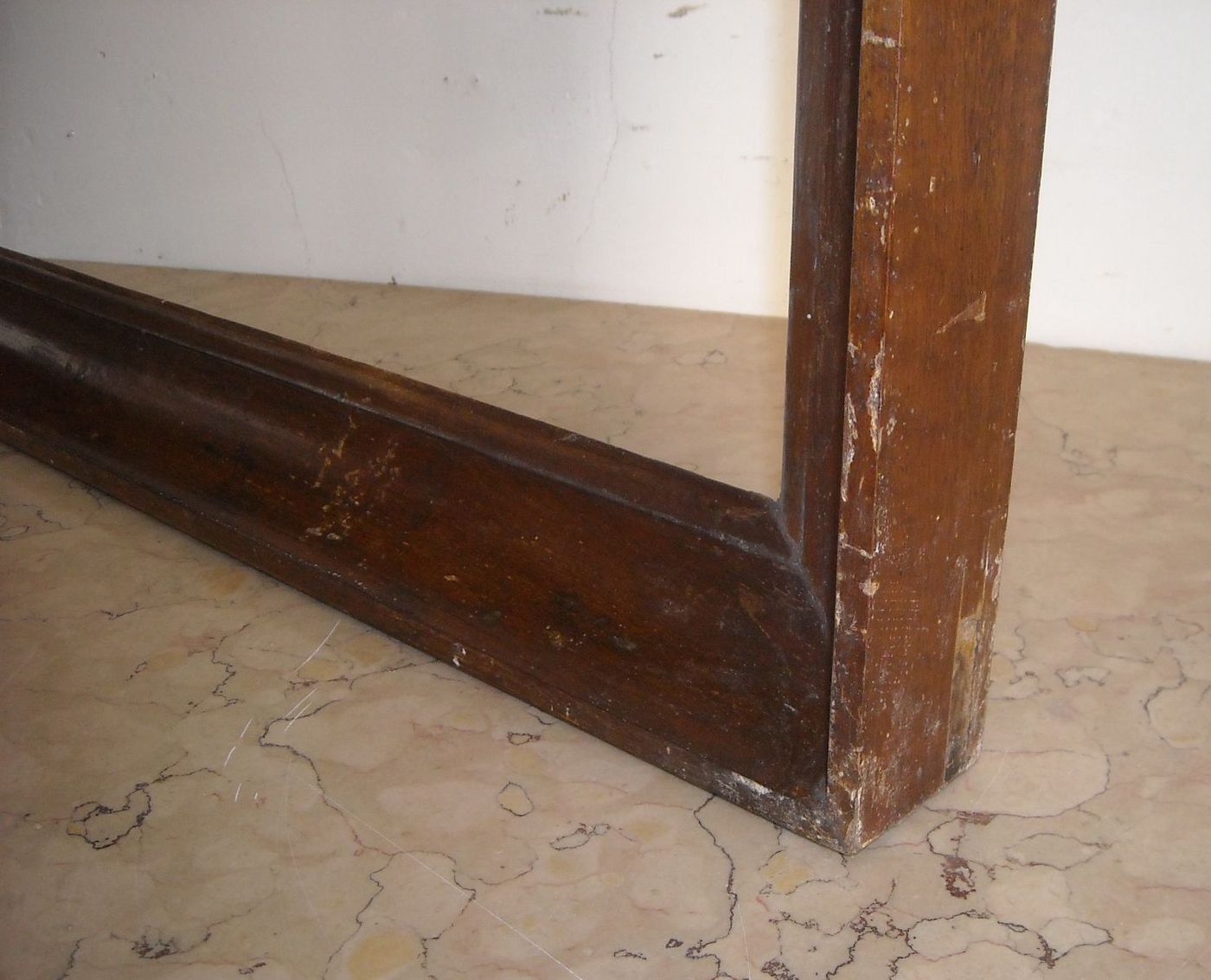 Cornice Antica In Legno Massello 68x79 Cm Epoca '800 Italiana
