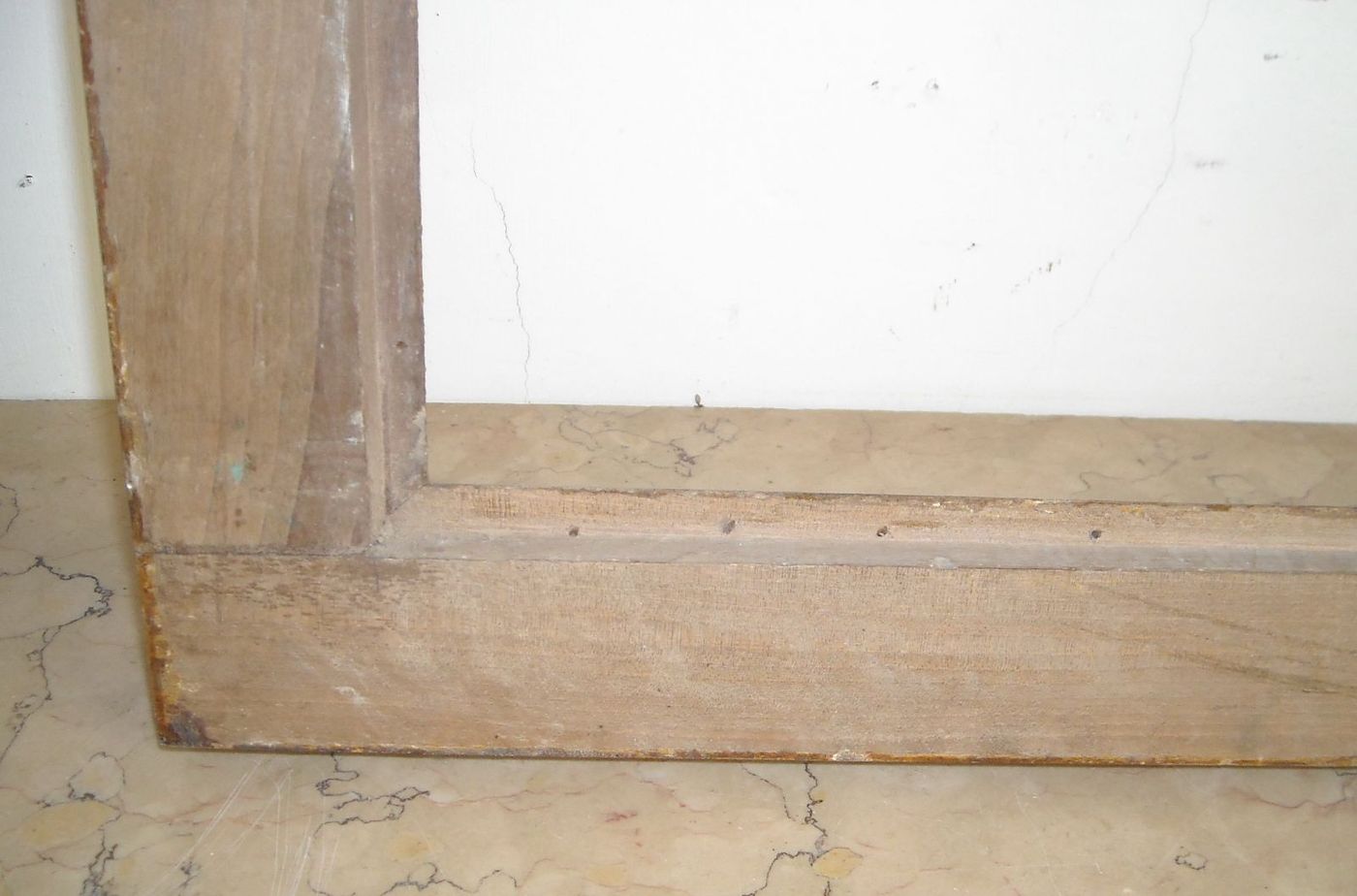 Cornice Antica In Legno Massello 68x79 Cm Epoca '800 Italiana