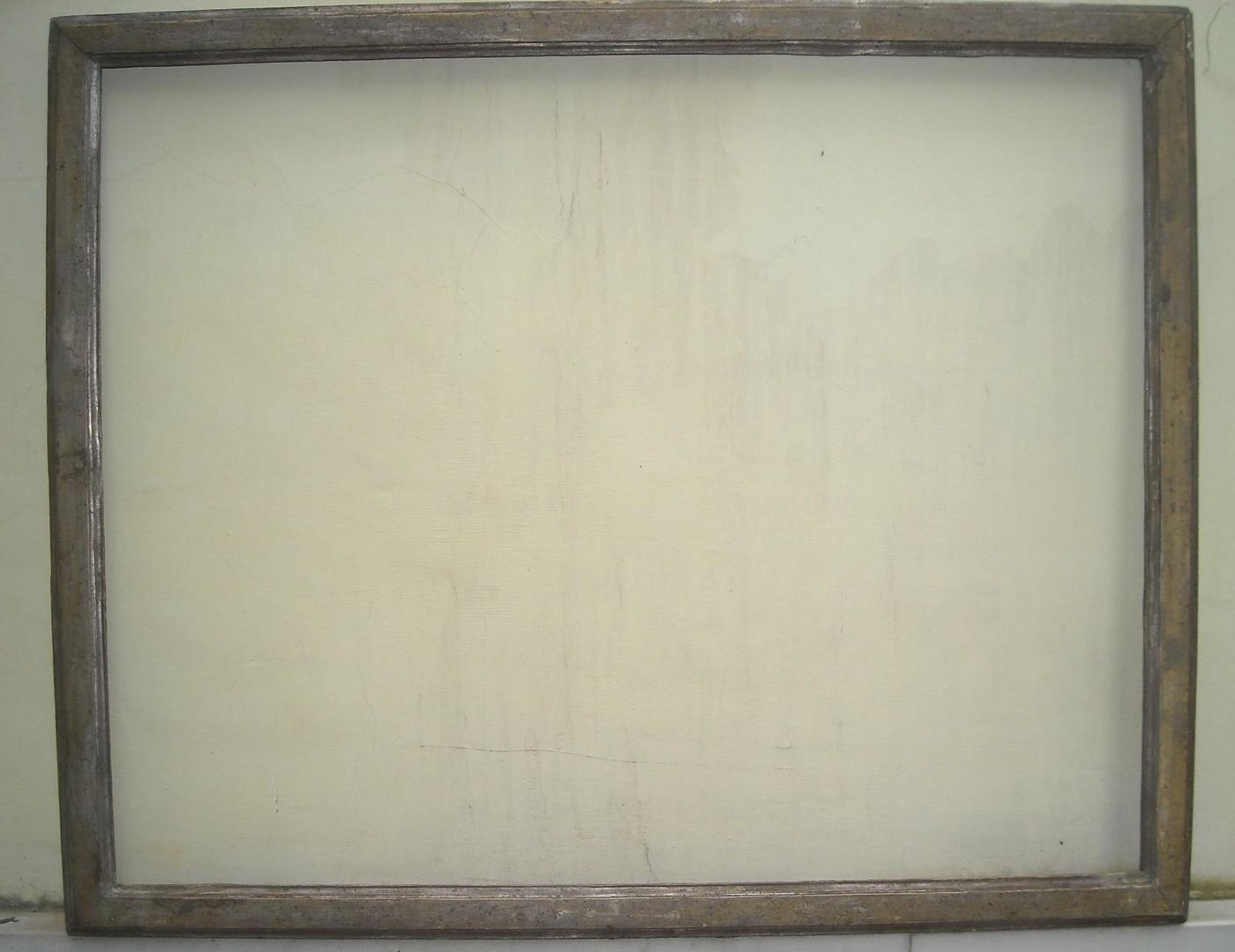 Antica Cornice In Legno Argentato, Fine XVIII   Inizio XIX Secolo (81x65 Cm)