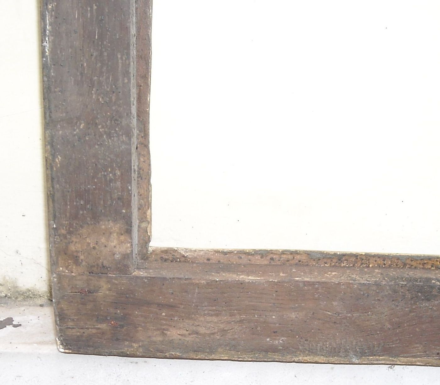 Antica Cornice In Legno Argentato, Fine XVIII   Inizio XIX Secolo (81x65 Cm)
