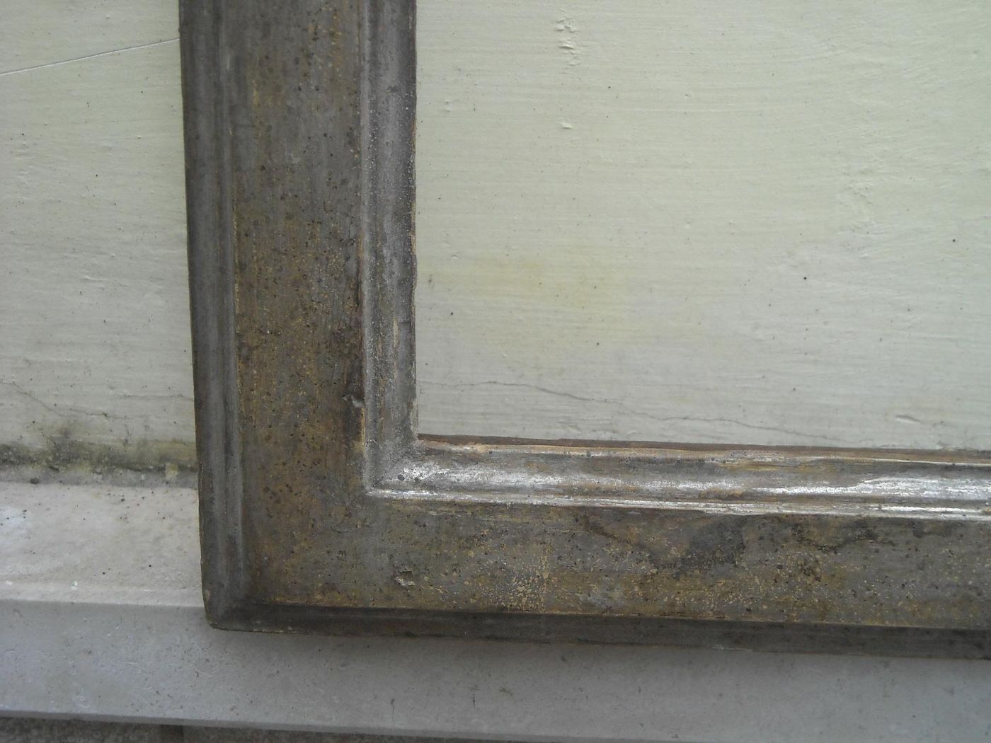 Antica Cornice In Legno Argentato, Fine XVIII   Inizio XIX Secolo (81x65 Cm)