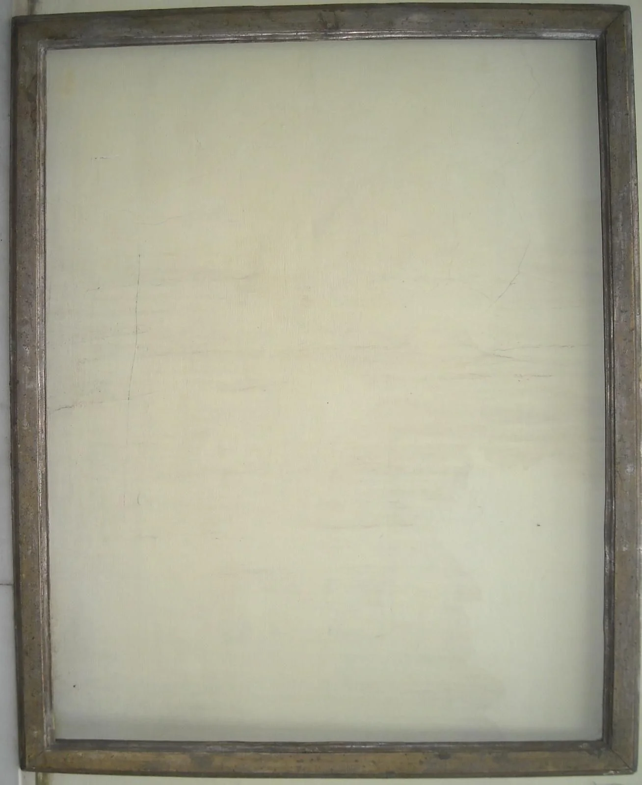 Antique Silvered Wood Frame, Late 18th - Early 19th Century (81x65 cm)