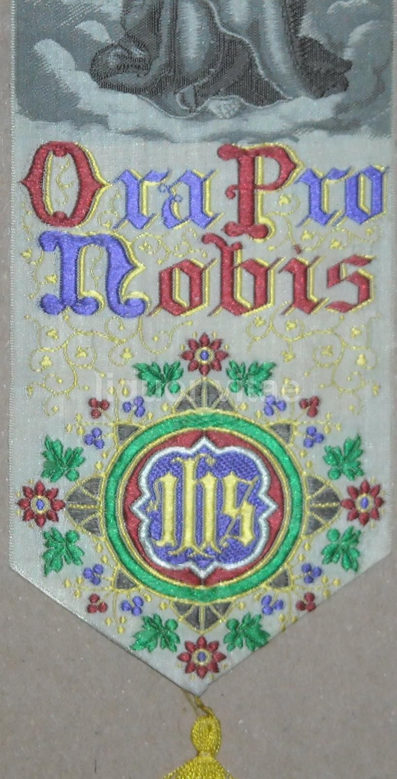 Segnalibro Antico Madonna Con Bambino, T. Stevens, Coventry, 1900