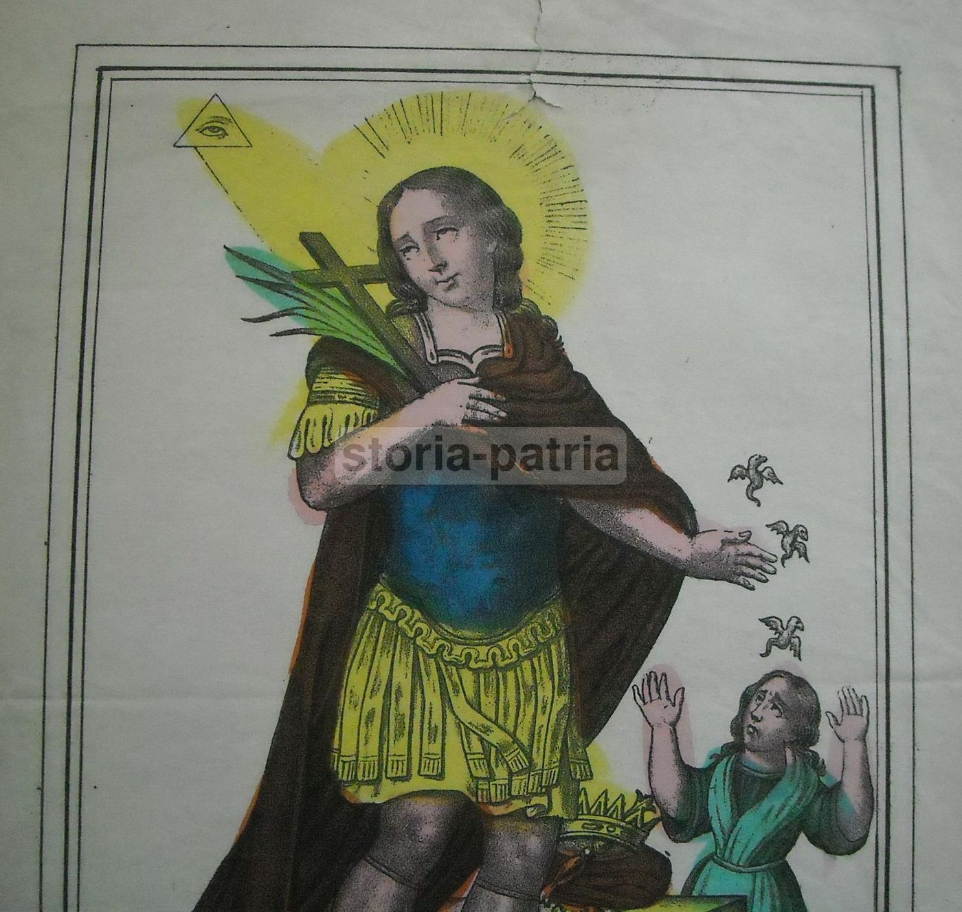 Antica Stampa Litografica San Vito Martire, F. Apicella, XIX Secolo