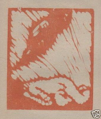 Xilografia Originale Alessandro Pandolfi, Primo '900, Abruzzo