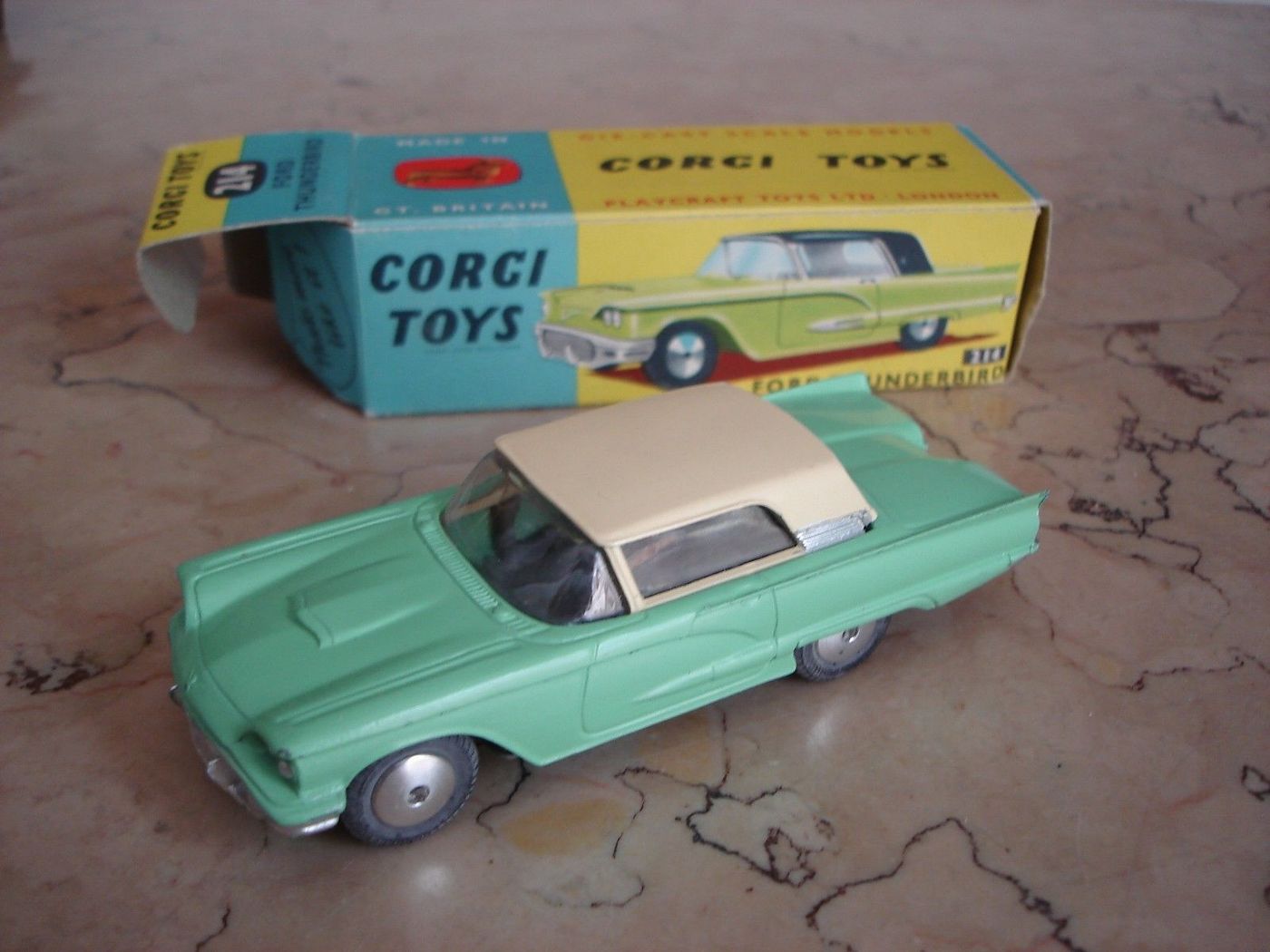 Ford Thunderbird Corgi Toys, Modellino Automobilina Anni 50 Vintage