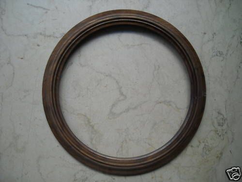 Cornice Circolare In Noce Massello d'Epoca Diametro 26 Cm