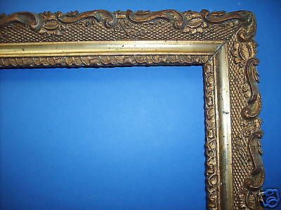Cornice Antica In Legno Dorato, Fine '800 Inizio '900, Cm 47x37
