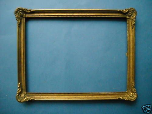 Cornice Antica Dorata In Legno Con Decorazioni Floreali (XIX/XX Secolo)
