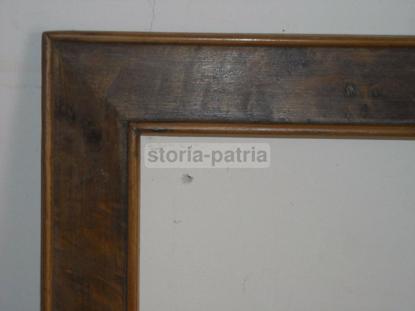 Cornice Antica In Legno, Primo '900, Effetto Radica, Cm 53,5x38