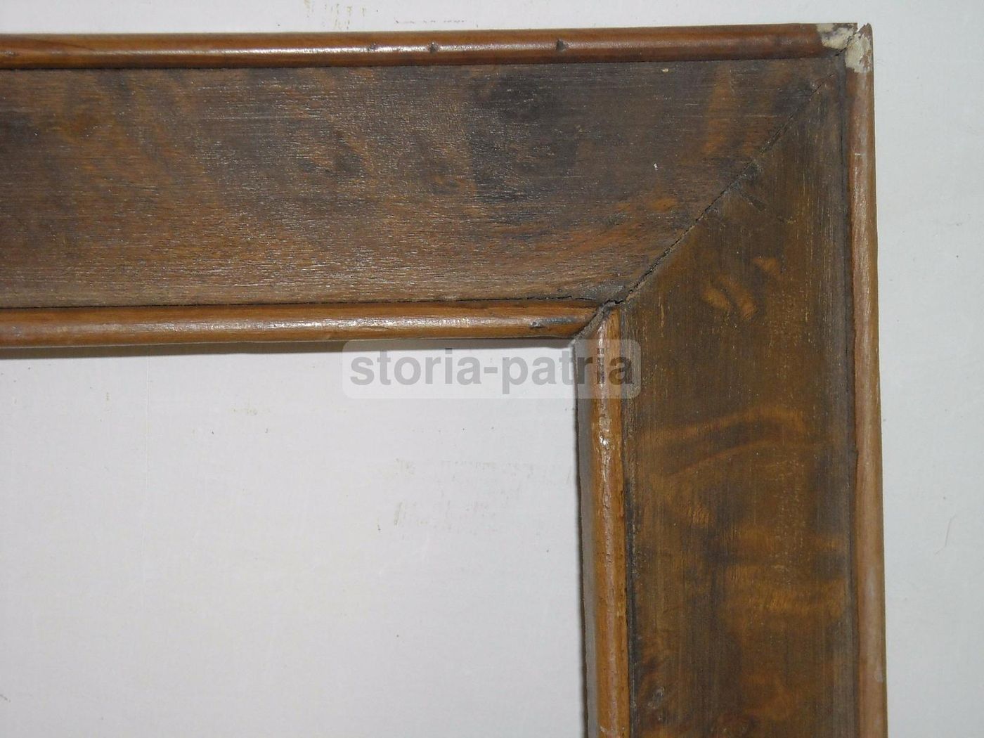 Cornice Antica In Legno, Primo '900, Effetto Radica, Cm 53,5x38