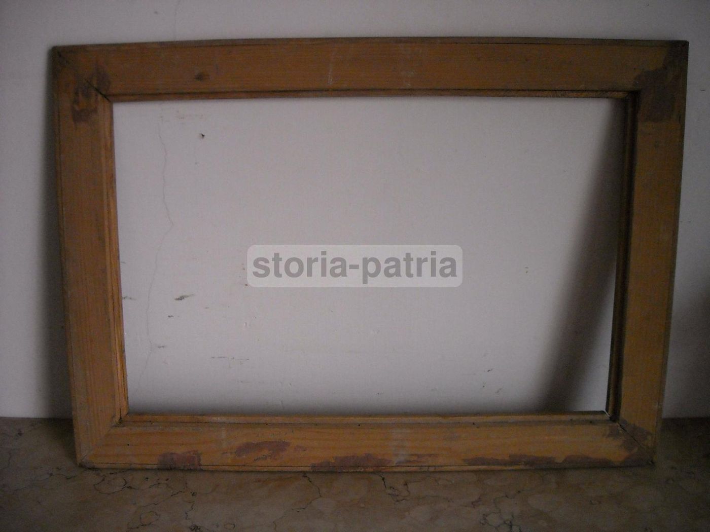 Cornice Antica In Legno, Primo '900, Effetto Radica, Cm 53,5x38