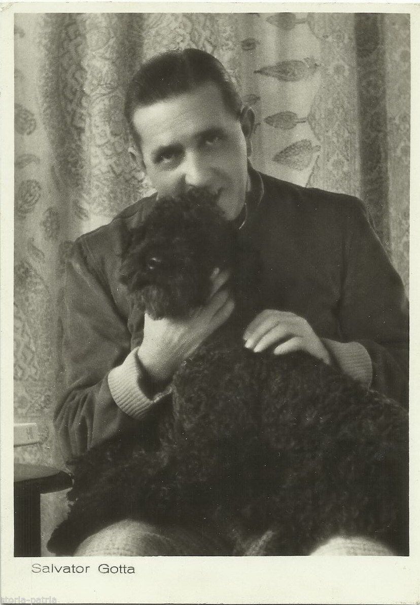 Fotografia Autografa Di Salvator Gotta Con Dedica, 1942