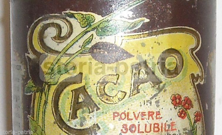 Scatola Latta Liberty Cacao Trappisti Roma Primi '900 Colosseo