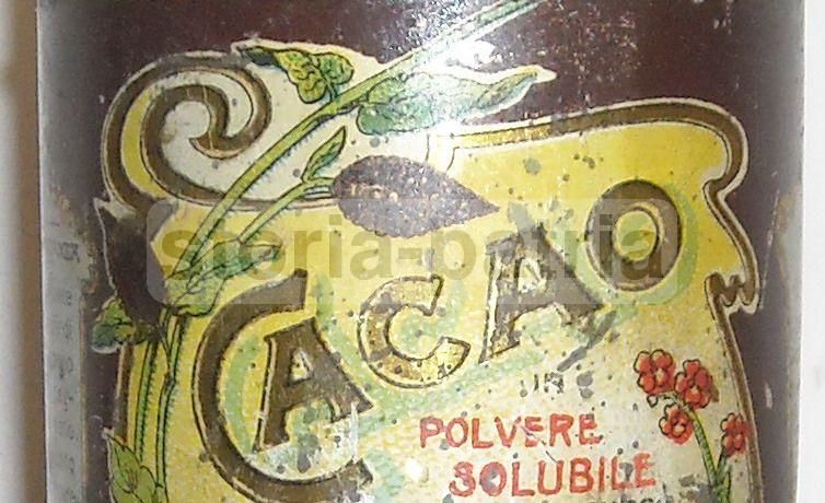 Scatola Latta Liberty Cacao Trappisti Roma Primi '900 Colosseo
