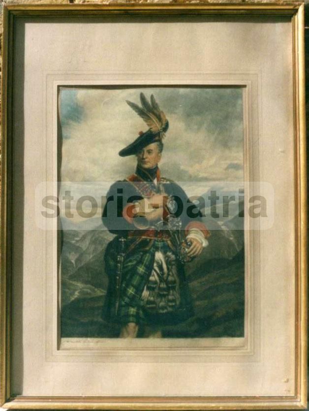 Incisione Di Henry Macbeth Raeburn: Duca Di Gordon In Costume Scozzese (1929)