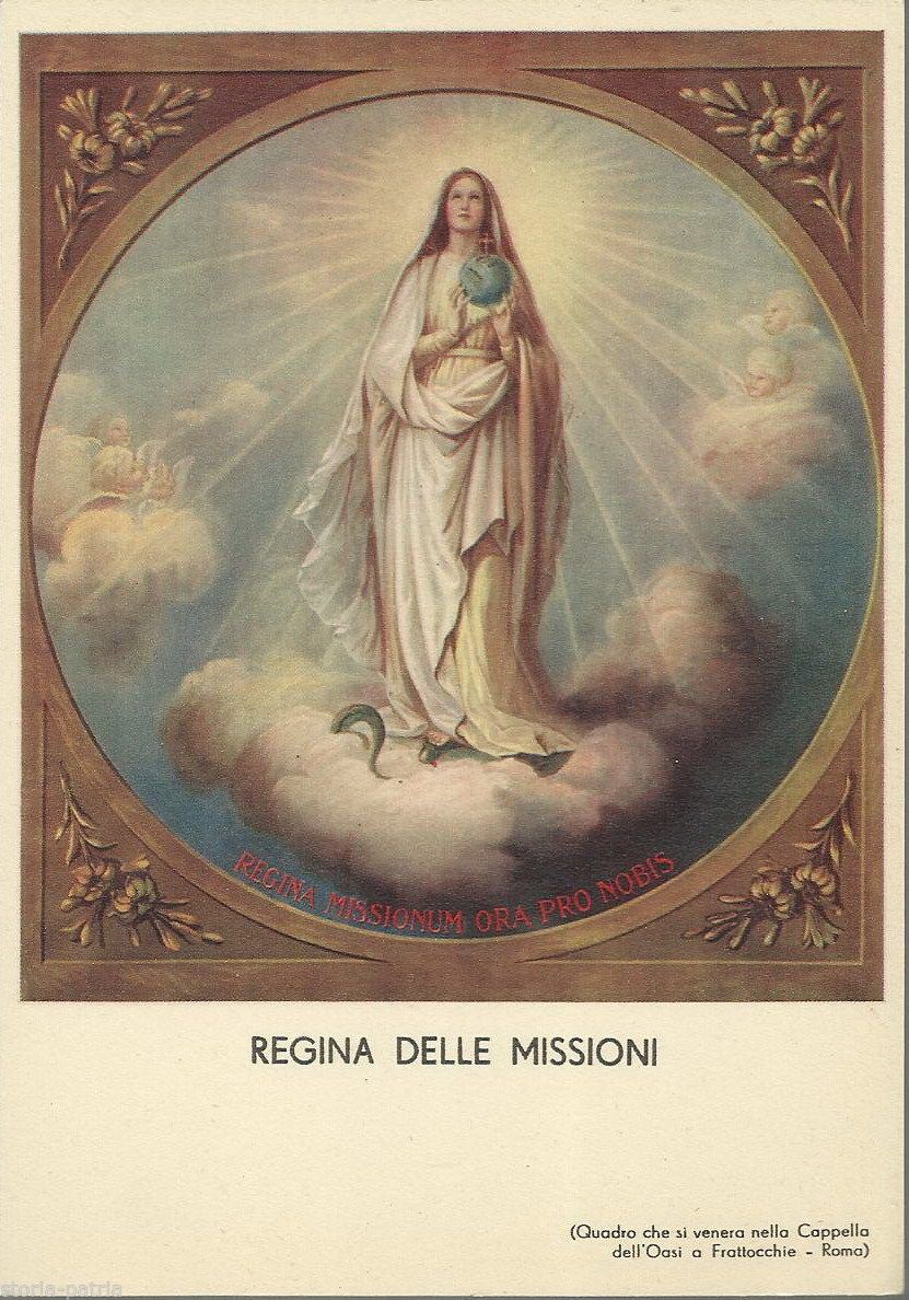 Cartolina Madonna Regina Delle Missioni, Anni '60, Roma, Frattacchie
