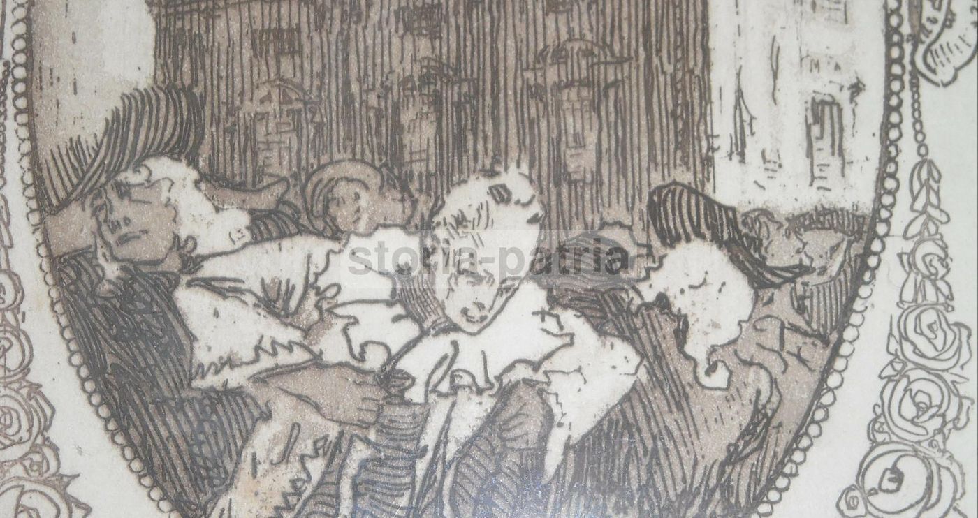 Incisione Tanna Hoernes: Acquaforte, Veduta Liberty, Primi '900