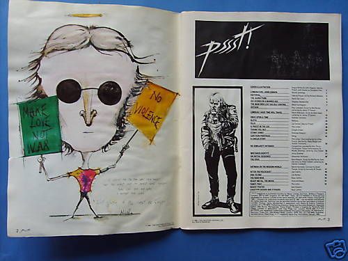 Rivista Pssst! 1982 Con Poster Beatles John Lennon Wakelin Fumetti