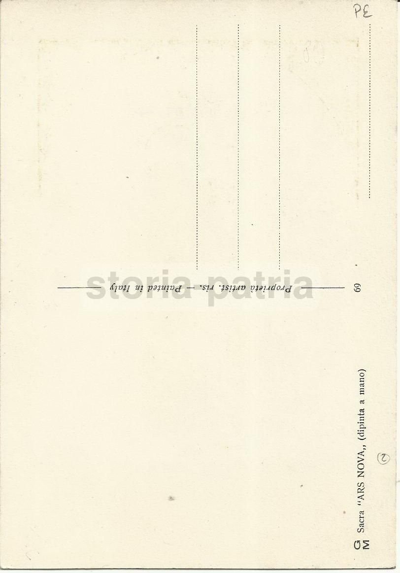 Cartolina Devozionale Gesù Buon Pastore, Ars Nova, Anni '50