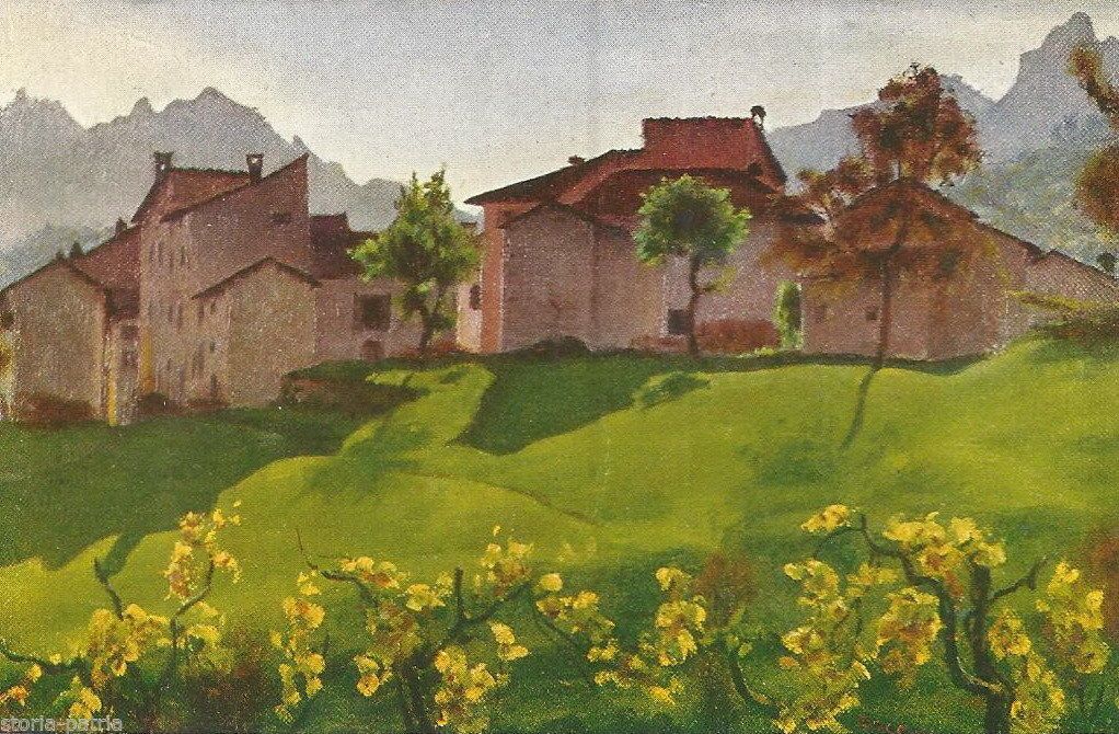Cartolina Lago Di Velo, Case Rustiche, Zocchi, Anni '30