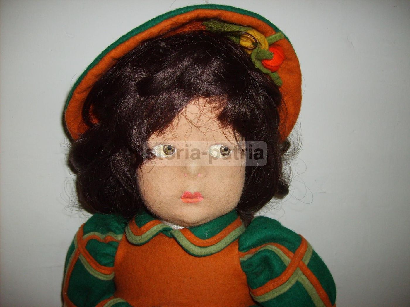Bambola Lenci Originale In Pannolenci, Anni '50, Firmata, 50 Cm
