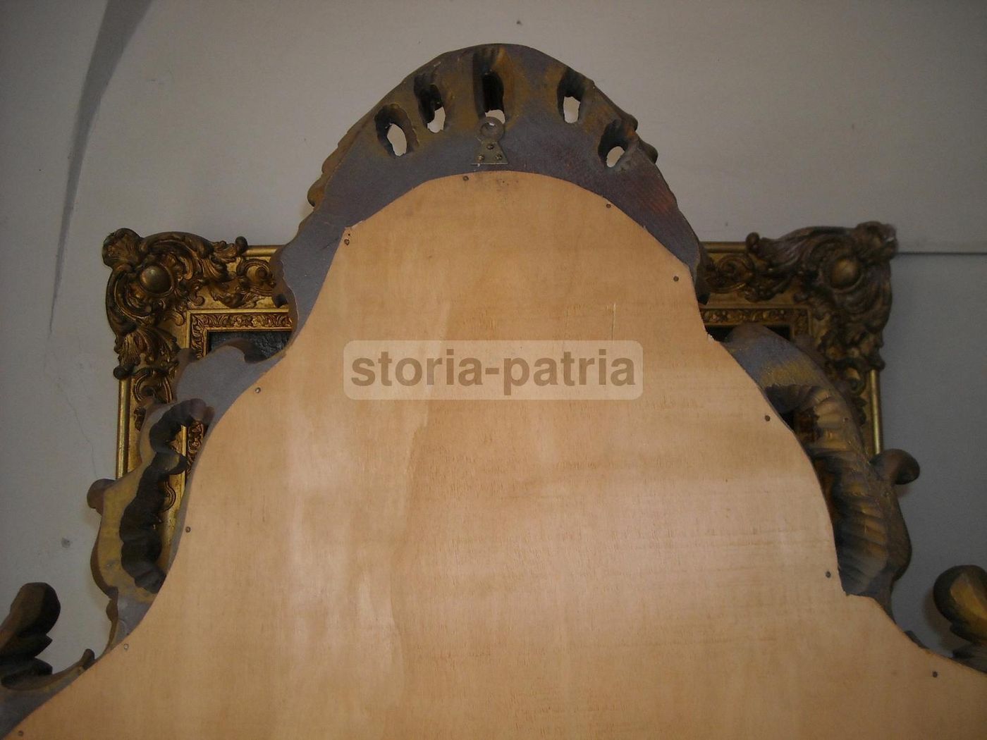 Specchiera Dorata Decorativa Stile '900 Cm 195x135