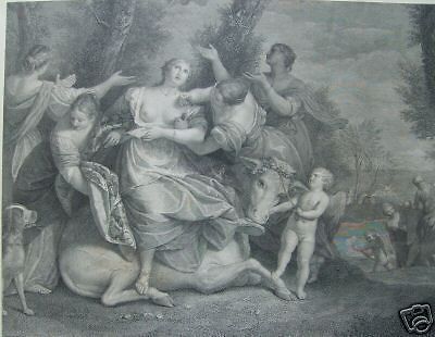 Incisione Antica, Scena Allegorica Mitologica, Acquaforte, Fine '700   Inizio '800