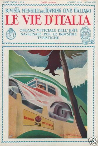 Pubblicità Shell Benzina & Motor Oil, Renzo Bassi, 1930, Genova, Nafta