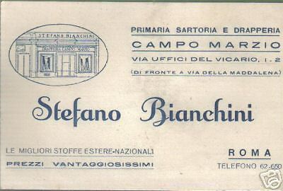 Biglietto Visita Sartoria Bianchini, Roma, Anni '50