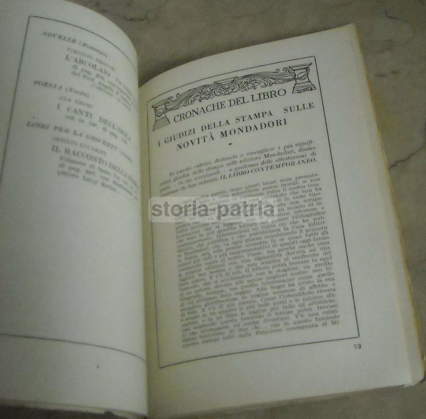 Il Libro Contemporaneo: Rassegna Letteraria Bibliografica Mondadori 1925
